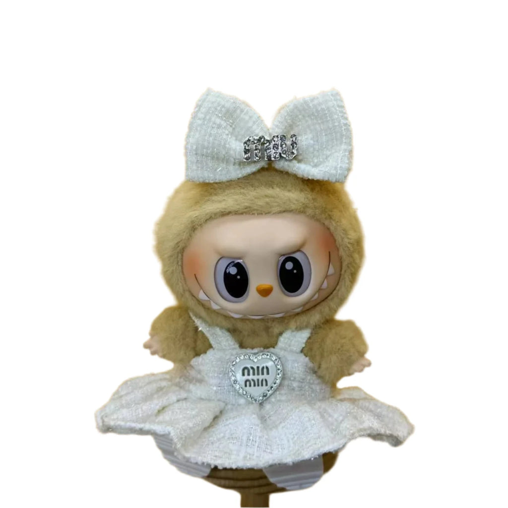 White Miu Miu Labubu Outfit