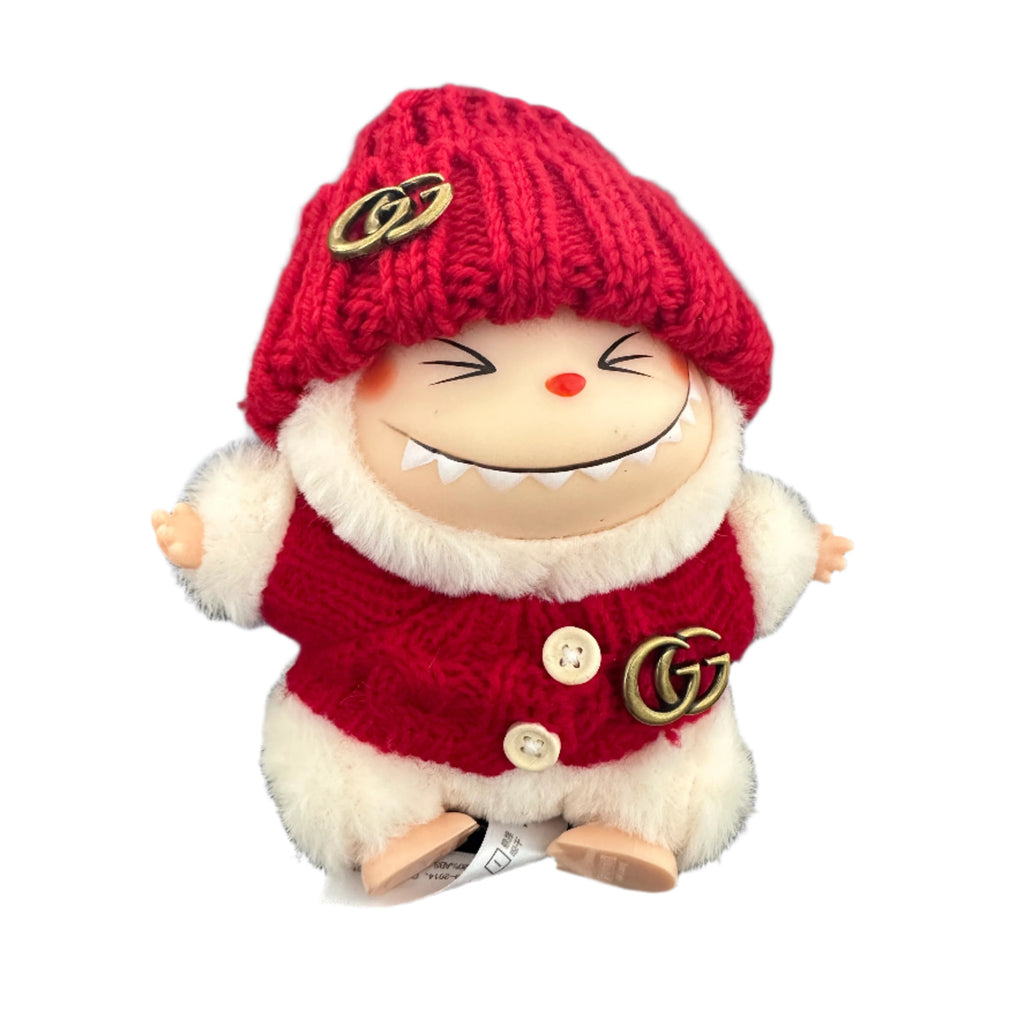 Red GG Labubu Outfit