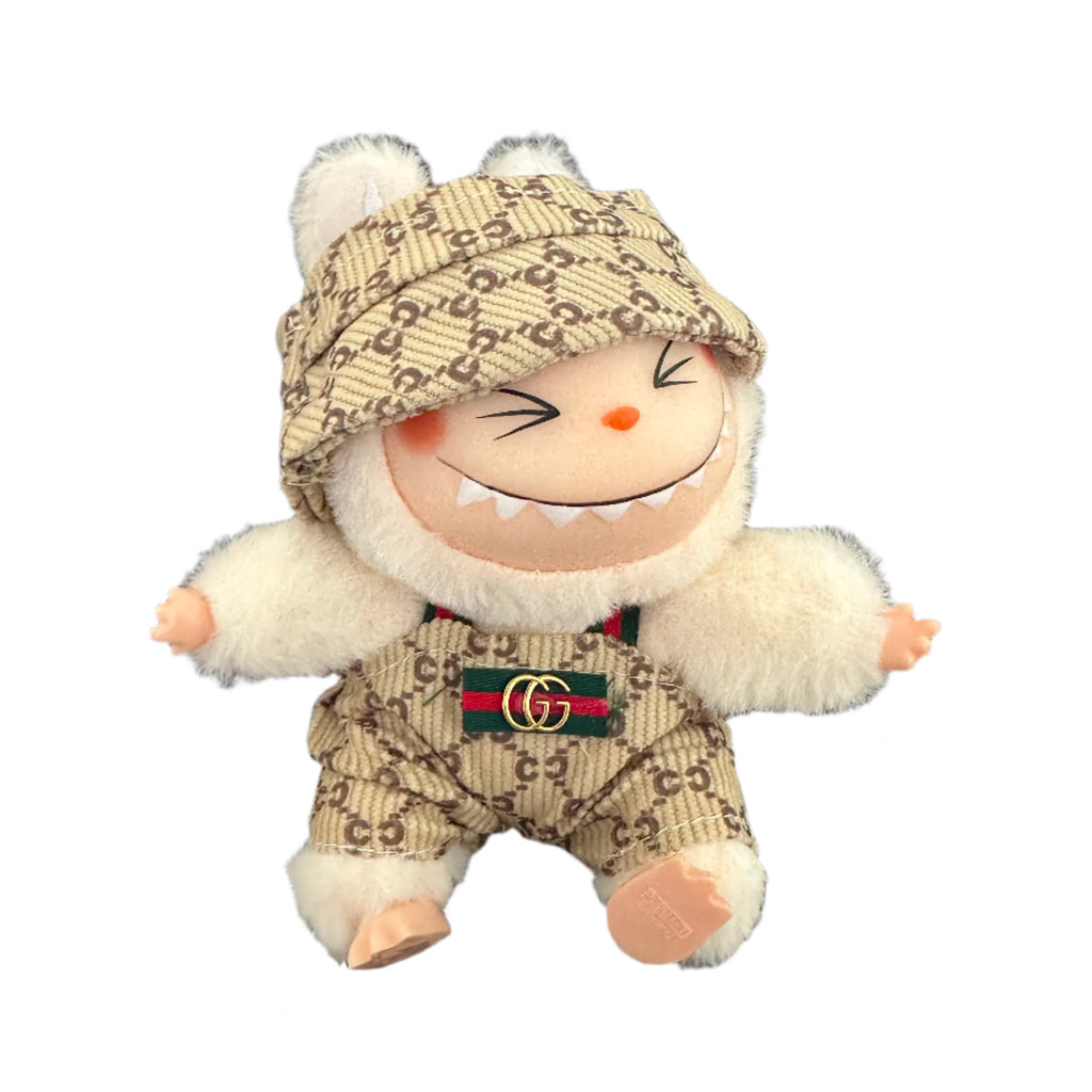 Brown GG Labubu Outfit 4