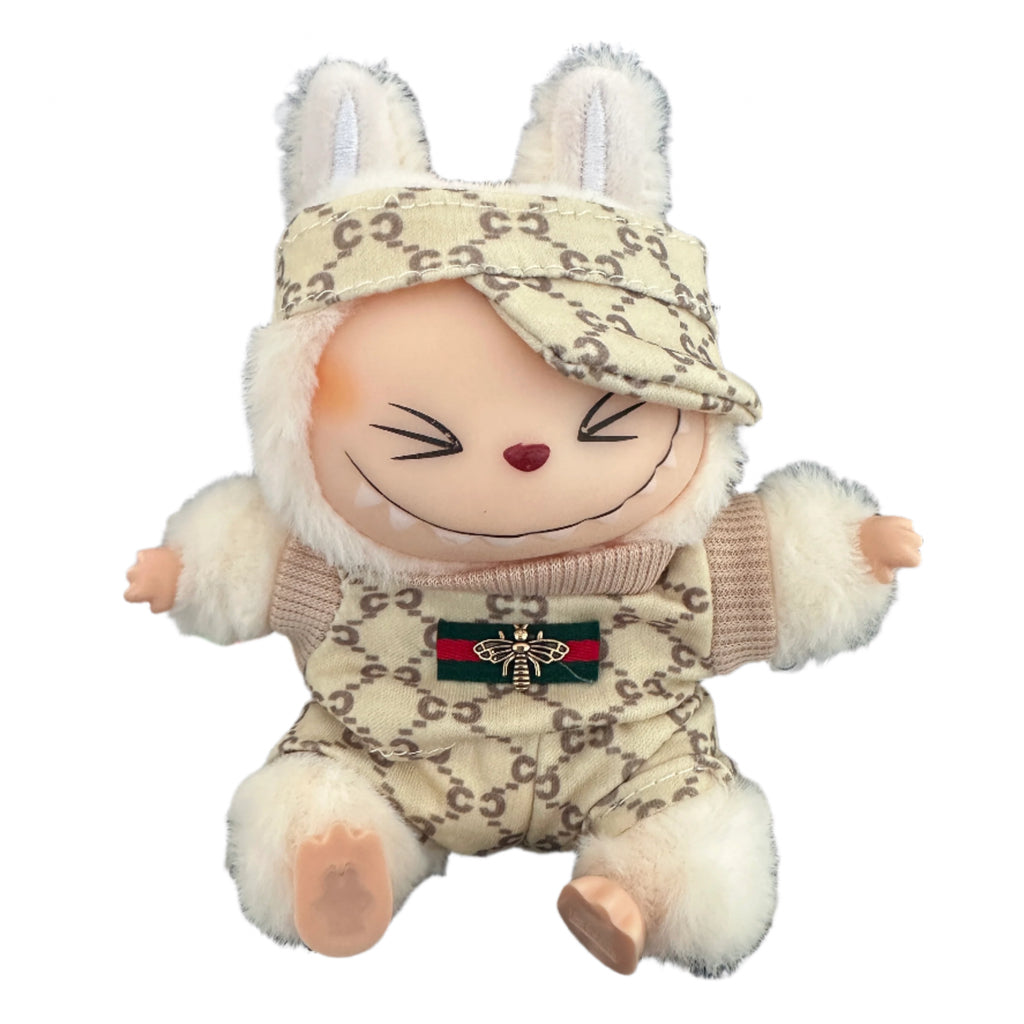 Brown GG Labubu Outfit 5