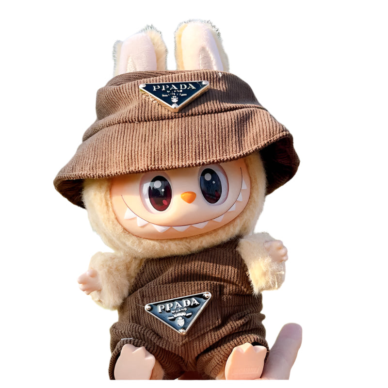 Brown Prada Labubu Outfit